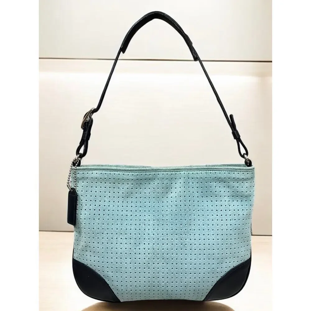 Vintage Coach 8178 Girlie Suede Perforated Hobo Bag